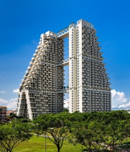 Safdie Architects’ newest residential building stands out in Singapore’s skyline for its unique fractal-based design.