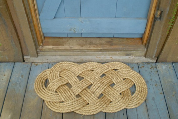 A thick mat for wiping muddy feet is a must for the front door.