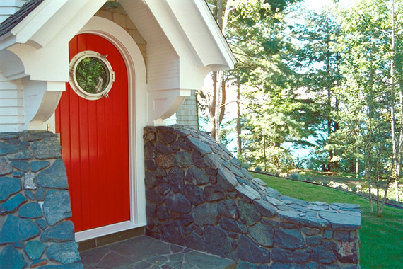 A colorful, high-gloss door will set your home apart from others on the block.