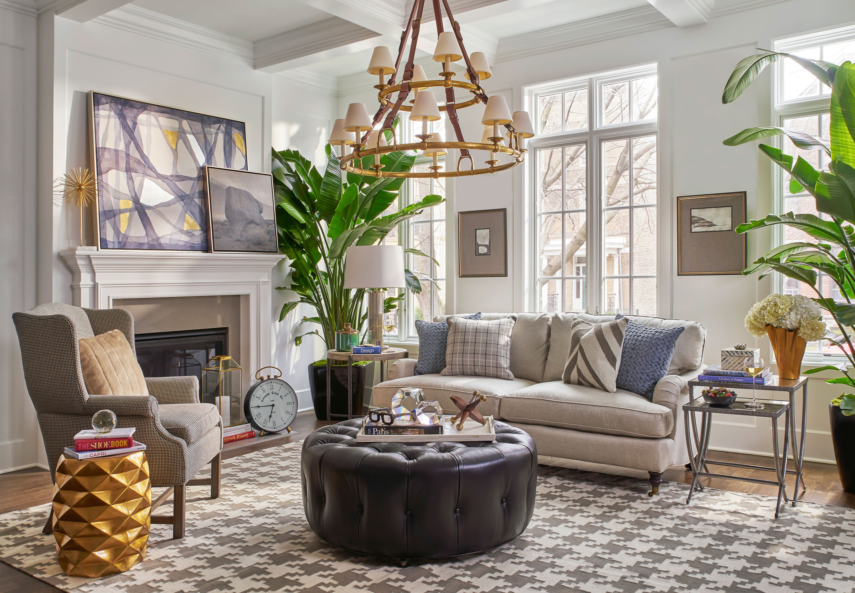 “To create a visually appealing space without bringing in too many colors, incorporate a variety of textures and patterns. Try houndstooth, plaid, or basket-weave patterns in neutral colors. To add texture, experiment with leather, wool, or faux fur for a sophisticated look.”