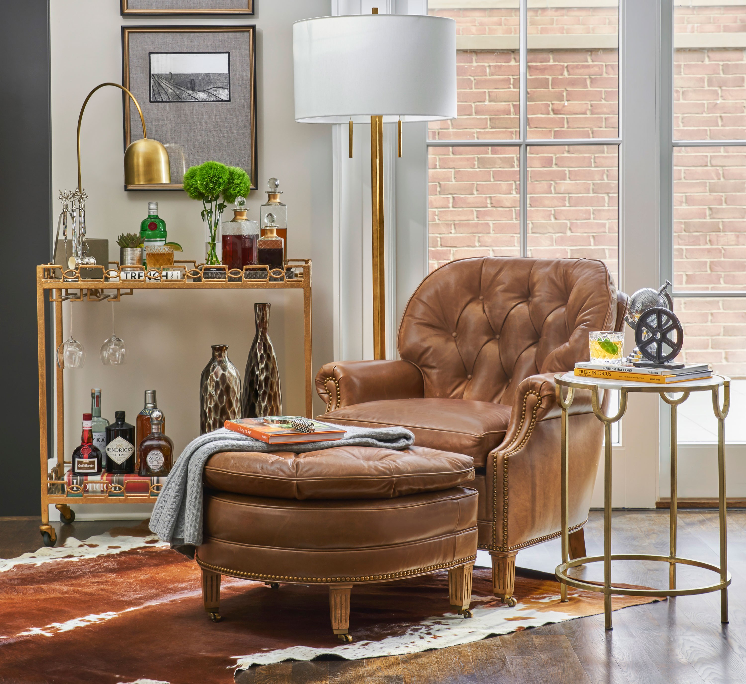 “Bar carts are both functional and decorative. They are a great addition to any entertaining space. While some prefer a fully stocked bar, it also can easily be used as an accent table.”